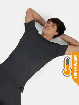 Jockey - 2402 Men Super Warm Cotton Rich Brushed Thermal Undershirt - Charcoal Melange
