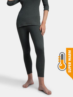 Jockey - 2544 Women Super Warm Combed Cotton Rich Brushed Thermal Leggings-Charcoal Mel