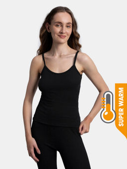 Jockey - 2548 Women Warm Combed Cotton Rich Brushed Thermal Camisole - Black