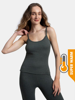 Jockey - 2548 Women Warm Combed Cotton Rich Brushed Thermal Camisole - Charcoal Melange