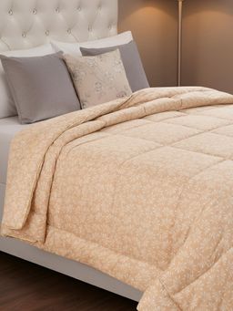 Florida - Goose Down Filling 230 GSM Double Bed AC Comforter (Camel, 220 x 240 cm)