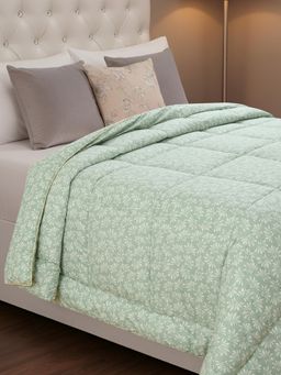 Florida - Goose Down Filling 230 GSM Double Bed AC Comforter (Green, 220 x 240 cm)