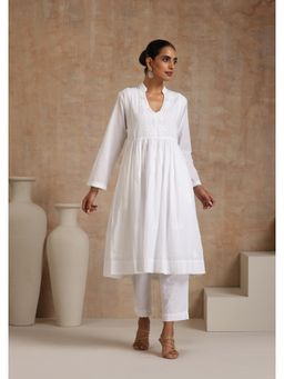 House of Chikankari - Chikankari Woven Long Kurta