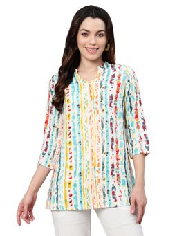Gahan - Green Rayon Womens Regular Tunic
