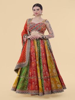 MILU MADAN - Multi-Colour Lehenga with Blouse and Dupatta