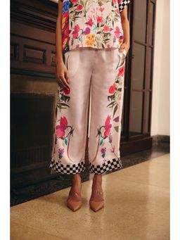 Muvazo - Ivory Check Flirt Pants