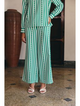 Muvazo - Green Flori Lines Pant