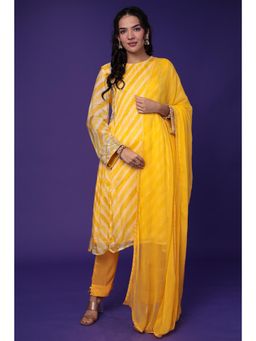 Zari Jaipur - Silk Kurta with Trouser and Dupatta (Set of 3)