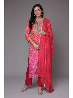 Zari Jaipur - Georgette Kurta with Trouser and Dupatta (Set of 3)