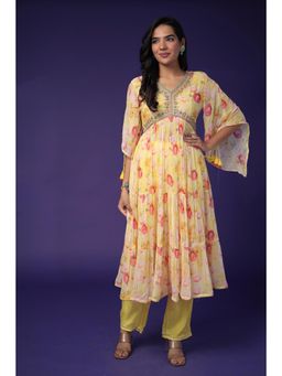 Zari Jaipur - Georgette Kurta with Trouser (Set of 2)
