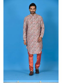 Simaaya - Purple Premium Quality Linen Kurta with Churidar (Set of 2)