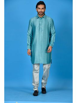 Simaaya - Blue Premium Quality Satin Kurta with Churidar (Set of 2)