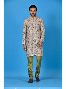 Simaaya - Purple Premium Quality Linen Kurta with Churidar (Set of 2)