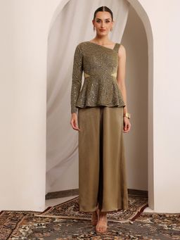 Miss Chase - Luxe Women's Dark Green Jumpsuit