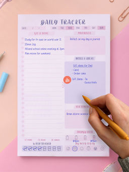 Doodle Collection - Doodle A5 Undated Daily Planner Notepad with 50 Tear Off Sheets - Todays Plan 02