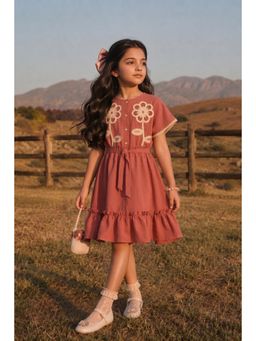 TINY GIRL - Girls Pink Nylon Dress