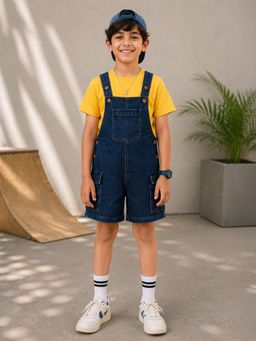 KiddoPanti - Unisex Blue Denim Dungaree