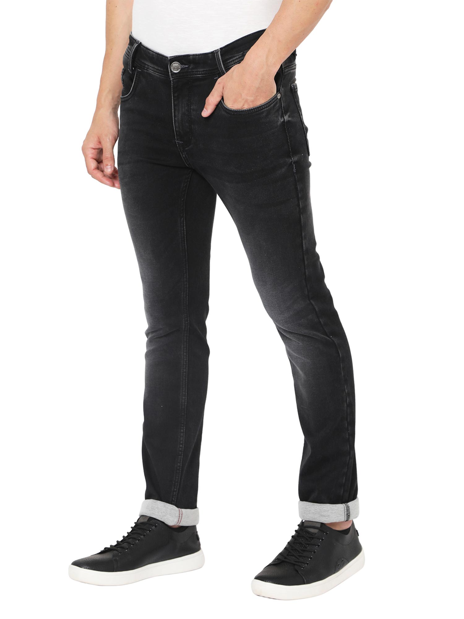 Buy Mufti Black Stone Mens Super Slim 