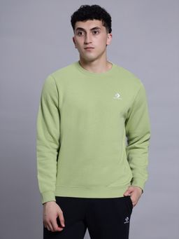 Converse - Unisex Go-To EmbroideStar Chevron Standard-Fit Fleece Crew Sweatshirt