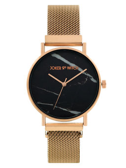 Joker and Witch - Joker & Witch April Marble Dial Rose Gold Magnetic Mesh Watch for Women AMWW393