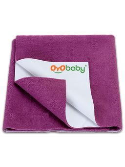OYO BABY - Purple Solid Cotton Drysheet (S)