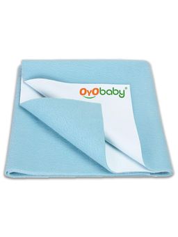OYO BABY - Blue Solid Cotton Drysheet (S)