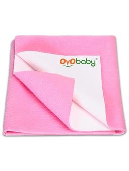 OYO BABY - Pink Solid Cotton Drysheet (M)