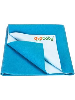 OYO BABY - Blue Solid Cotton Drysheet (L)