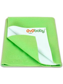 OYO BABY - Green Solid Cotton Drysheet (L)