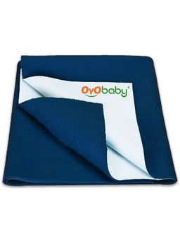 OYO BABY - Navy Blue Solid Cotton Drysheet (2XL)