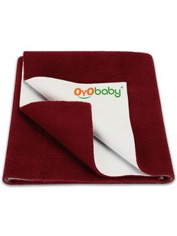 OYO BABY - Maroon Solid Cotton Drysheet (2XL)