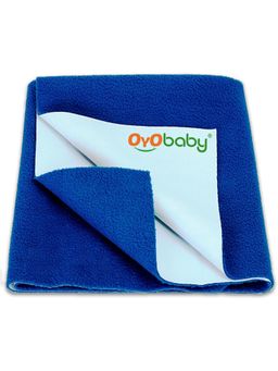 OYO BABY - Blue Solid Cotton Drysheet (2XL)