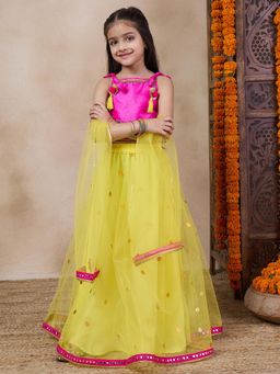 PSPeaches - Girls Ready To Wear Lehenga and Blouse with Dupatta (Set of 3)
