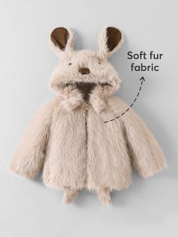 Hopscotch - Girls Brown Polyester Solid Jacket