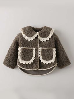Hopscotch - Girls Grey Polyester Textured Jacket