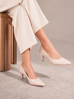 Pelle Albero - Women Cream Pencil Pumps Heels