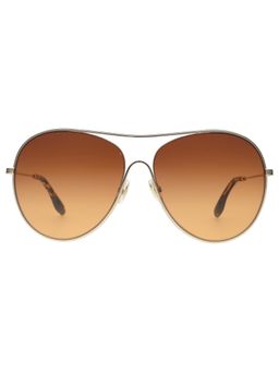 Victoria Beckham - Full UV Protection VB131 Oval Brown Gradient Lens Metal Frame Sunglasses (63)