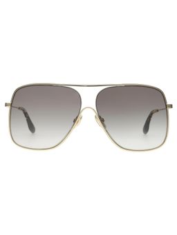 Victoria Beckham - Full UV Protection VB132 Navigator Smoke Gradient Lens Metal Frame Sunglasses (61)
