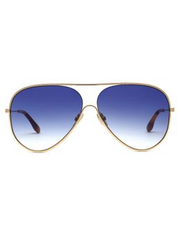 Victoria Beckham - Full UV Protection Blue Lens Aviator Sunglasses (61)