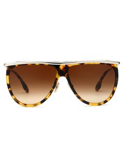 Victoria Beckham - Full UV Protection Brown Lens Aviator Sunglasses (60)