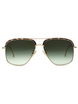 Victoria Beckham - Full UV Protection Green Lens Navigator Sunglasses (57)