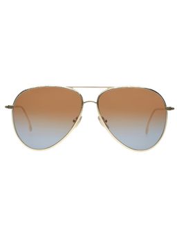 Victoria Beckham - Full UV Protection VB203 Pink To Smoke Gradient Lens Metal Frame Sunglasses (62)