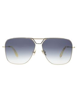 Victoria Beckham - Full UV Protection VB217 Navigator Blue Gradient Lens Metal Frame Sunglasses (61)