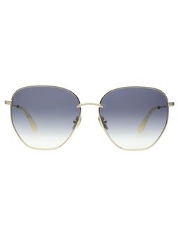 Victoria Beckham - Full UV Protection VB219S Square Blue Gradient Lens Metal Frame Sunglasses (60)