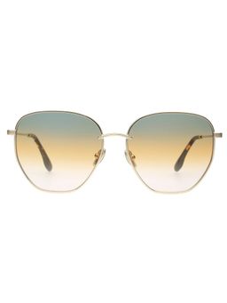 Victoria Beckham - Full UV Protection VB219S Blue To Yellow Gradient Lens Metal Frame Sunglasses (60)