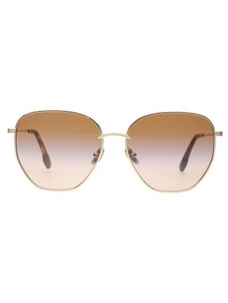 Victoria Beckham - VB219S Square Brown To Pink Gradient Lens Metal Frame Sunglasses (60)