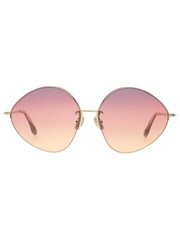 Victoria Beckham - VB220Sn Square Pink To Brown Gradient Lens Metal Frame Sunglasses (64)
