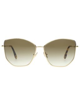 Victoria Beckham - Full UV Protection VB225 Rectangle Green Gradient Lens Metal Frame Sunglasses (59)