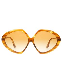 Victoria Beckham - VB614 Brown Gradient Lens Zyl Blonde Havana Frame Sunglasses (64)