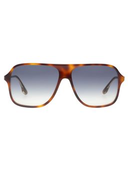 Victoria Beckham - Full UV Protection VB615 Navigator Blue Gradient Lens Zyl Frame Sunglasses (59)